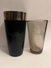 Crown Royal Whisky 2-piece Boston Martini   Cocktail Shaker Metal   Glass Black