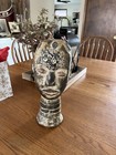 Vtg Solid Wood Head Bust Woman Tribal Art Hand Carved Africa Americana Antique