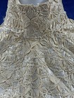 Edwardian Ivory Silk Maltese Bobbin Lace High Neck Collar Dickey Dress Trim Vtg