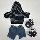 Build A Bear Blue White Striped Hoodie Denim Jeans Shoes Sketchers Teddy Clothes
