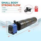 475gph 3in1 Submersible Internal Filter Oxygen Water Pump Aquarium Fish Tank 25w