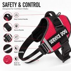 Reflective Service Dog Vest Harness  Woven Nylon With Adjustable Straps Xs-xxl