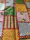 Vtg Lazy Quilt Ric Rac Pattern Cotton Fabric 1 Yard
