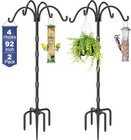 Upgrade 4-hook Shepherds Hooks For Outdoor With Plastic Tube  92  Heavy Duty 