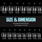 Extra Short Coffin Nail Tips 240pcs 15 Sizes Full Cover Gel Nails  Soft Acrylic