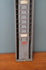 Vintage Metal Time Card Holder Rack Gray Industrial Antique Slot Cubby Cabinet