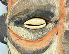 Hand-carved Sepik River Papua New Guinea Tribal Mask Oceanic Shell Eyes Large