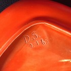Handmade 1965 Art Deco Vintage Orange Ashtray Retro Acrylic W cigarette Holders 