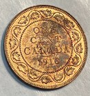 1916 Canada Large Cent Original Choice Uncirculated Red brown Km-21 Chn