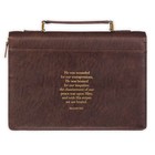 Bible Cover  Extra Large Size Crown Of Thorns  Brown Faux Leather