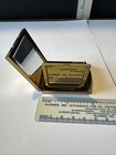 Vintage Powder Compact Unused Kopler  kopik    Herringbone Brass