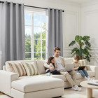 Blackout Curtains For Bedroom 52 X 84 Inch Long 2 Panels Set Light Grey gray Roo