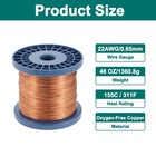 22 Awg Magnet Wire 22 Gauge 48 Oz Enameled Copper Wire  155c 311f 