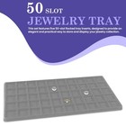 Novel Box 5 Pack 50-slot Gray Liner Jewelry Tray Inserts Organizer 14 75x8 25x1
