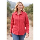 Eddie Bauer Women s M Coral Travel Shirt Lightweight Hiking Button Up Outdoor