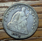 1858 Silver Half Dime Seated Liberty Vg 260217