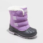 Cat   Jack Toddler Denver Waterproof Faux Fur Winter Boots - Purple