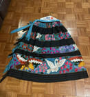 Hand   embroidered Chiapas Skirt Traditional Mexican Textile Vibrant Design