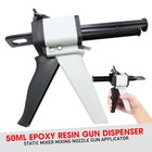 50ml Epoxy Resin Gun Dispenser Static Mixer Mixing Nozzle Gun Applicator New