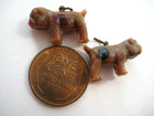 Vintage Celluloid Pug  Bull Dog  Charm Cracker Jack Prize Lot