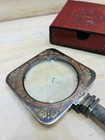Antique Vintage Brass Henry Hughes Desk Magnifier Folding Magnifying Glass
