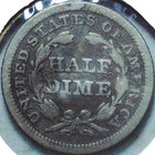 1853 P Arrows Liberty Seated Half Dime - 90   Silver - Slightly Bent    Hdsl 014