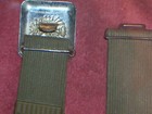 Orig  Spanish Army  Belt   Buckel W  Spanish Emblem   Adjust  Od Canvas Material