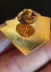 Vtg Gold Tone Four Aces Playing Cards Pin Poker Casino Gambling Good Luck Lucky