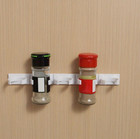 Wall-mounted Spice Rack Plastic Seasoning Bottle Holder Kitchen Organizer