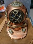 Miniature Copper   Brass Diver s Helmet  7    Nautical Decor