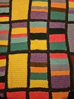Vintage Granny Roseanne Crochet Knit Afghan Throw Blanket Multicolor 72   x 42   