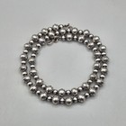 18  Sterling Flower Stamped Navajo desert Pearl Necklace Southwest Squash Pawn