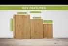 Bamboo Cutting Board 3 Piece Set  Wood Chopping Boards Serve Meat veggies cheese