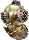 Vintage Brass Scuba Deep Diving Divers Helmet Us Navy Mark Vintage Replica