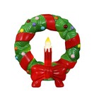 Mr  Christmas 12    Light Up Blow Mold Wreath Vintage Christmas Decor Timer New