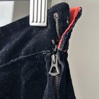 Vintage 1930s Black Velvet Mini Circle Skirt W  Talon Bell Zipper