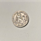 1875 Peru Un Dinero Silver Coin  0 900  Yj Mint Mark