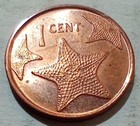 One 1 Cent 2014 Commonwealth Of The Bahamas Coin Starfish Flamingo