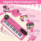 37 Keys Music Keyboard  beginner Piano For Girls  Portable Piano With Microphone