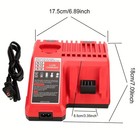 For Milwaukee M18 M12 Battery Charger 18v 12v Rapid Fast Charging Station Dual