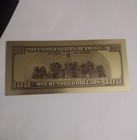  100 One Hundred Dollar Franklin Bill Gold Banknote - Novelty Collectable Only