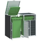 Wheelie Bin Storage Rubbish Waste Bin Storage 85 x31 9 x45 3  Steel Vidaxl 