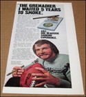 1978 Ken Stabler Grenadiers Cigars Print Ad Clipping Advert Oakland Raiders Hbo