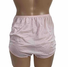 Vintage 1960s Mushroom Gusset Granny Lace Nylon Panties Sheer Light Pink Sz 5