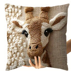 Throw Pillow Cover-giraffe Print Modern Decorative Pillow Cover  18 x18 