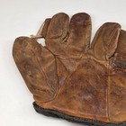 Vintage Catchers Mitt Brown Leather Antique Baseball Glove