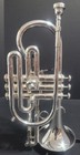 Getzen Eterna Pro 800s Silver Cornet 2 M p s And Getzen Wood Case With Key