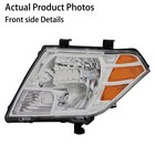 2pcs Headlights For 2009-2021 Nissan Frontier Chrome Housing Amber Reflector