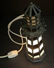 Vintage Lighthouse Lamp Stained Glass Slag Tiffany Style Night Light 8  Tall