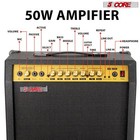 5 Core Guitar Amp 50w Electric Portable Mini Amplifier W Built In 8  Speaker